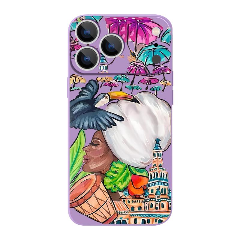 For iPhone 17 Pro Max Case Tropical-style Toucan Pattern Magnetic For Magsafe Silicone Cover For iPhone 16 Pro Max Funda iPhone 15 14 13 12 11 16E