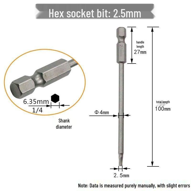 Hex Bit Set for Drills: Super Hard S2 Industrial Extended Screwdriver and Wrench Bits