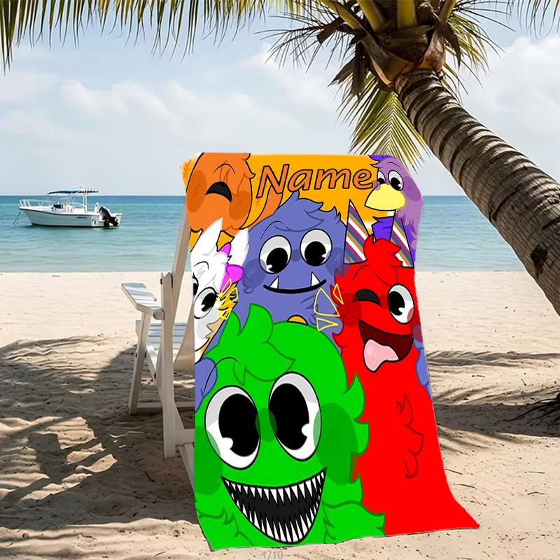 Customizable Personalized Beach Towels Garten Of Banban Themed designs.Suitable for the Beach, Yoga, Sports;ideal As Beach Accessories