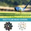 9Pcs Golfs Club Head Cover Golfs Club Cover Iron Headcover PU Leather Iron Head Cover Waterproof Golfs Putter Cover Set