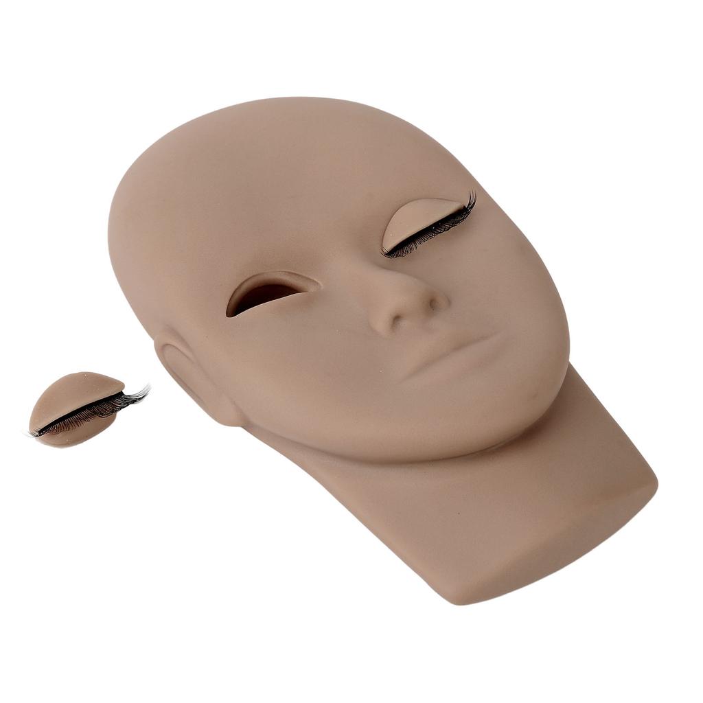 Eyelash Mannequin Head Double Laryer Eyelash Extension Removable Eyelids Makeup Practice Head