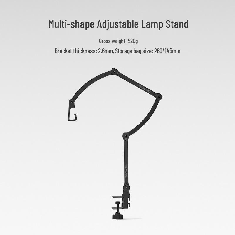Outdoor Folding Multi-functional Metal Desk Lamp Stand