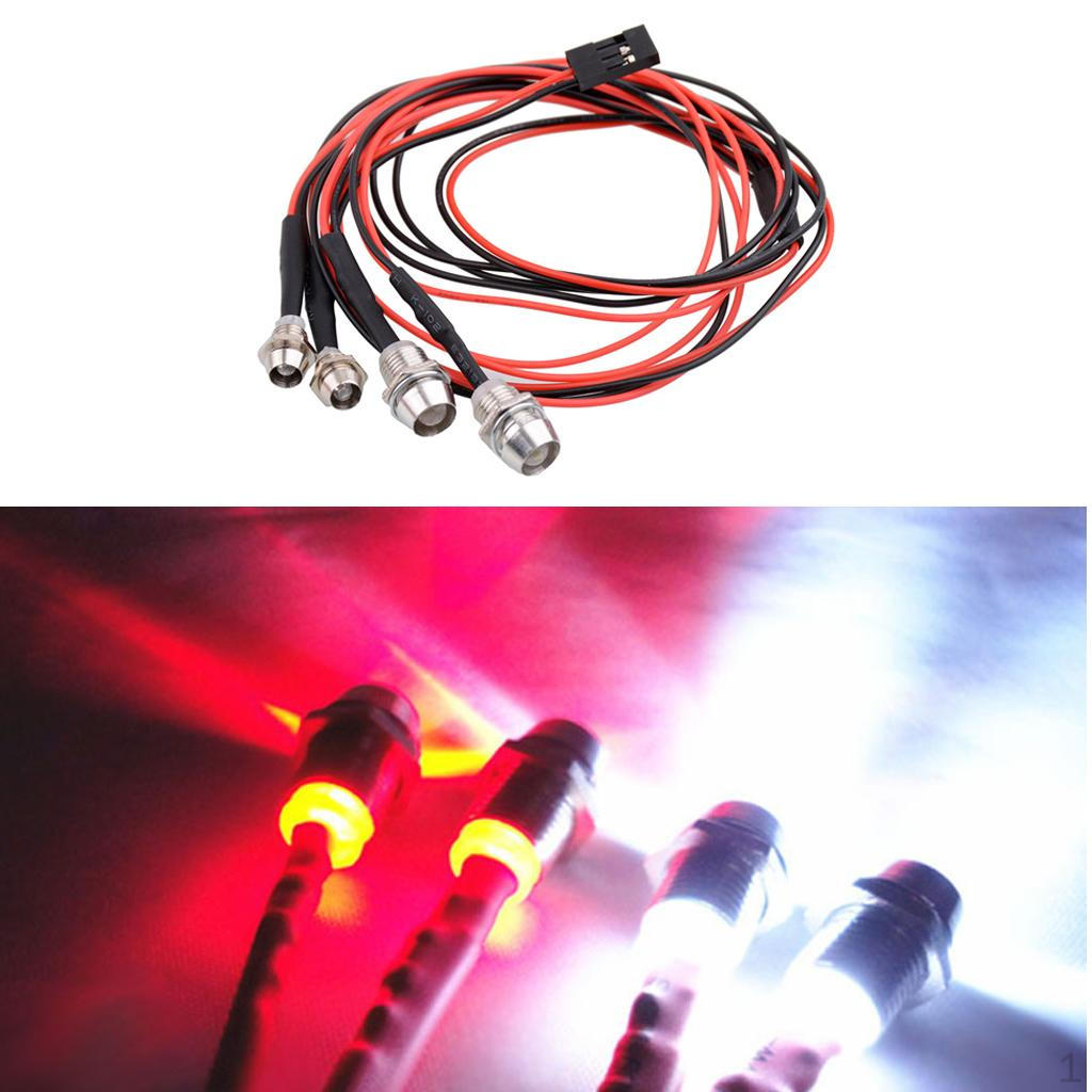 Pack of 4 Headlights for RC Model Car
