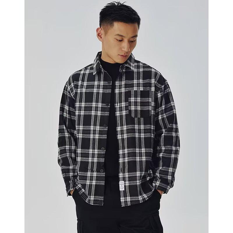 2024 Spring and Autumn Pu Handsome Coat Men's Ins High Street Fashion Brand Hong Kong Style Japanese Harajuku Style Korean Style Trendy Loose Jacket