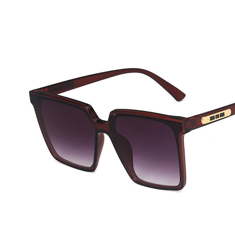 Rectangle Oversized Sunglasses Women Men Designer Transparent Gradient UV400 Big Frame Sun Glasses Eyewear
