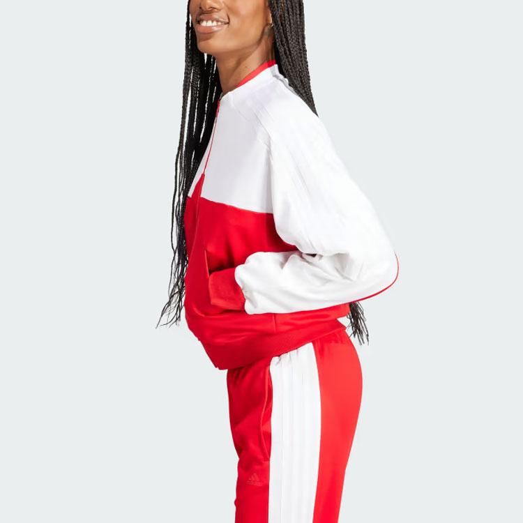 Adidas Tiro Track Jacket Color Block Zipper Long Sleeve Jacket Women Jacket Red IM5008