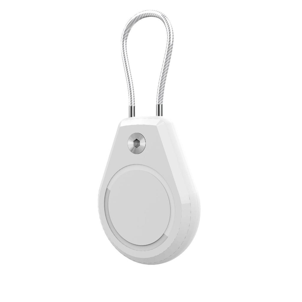 Etui Na Apple Airtag Wodoodporne, Ze Stalową Linką - Czarne + Białe (2 Sztuki)