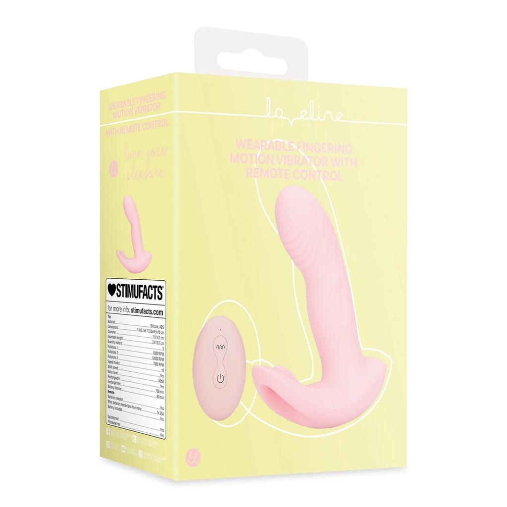Loveline - Clitoral Stimulator Vibrator with Remote Control - Cherry Chiffon