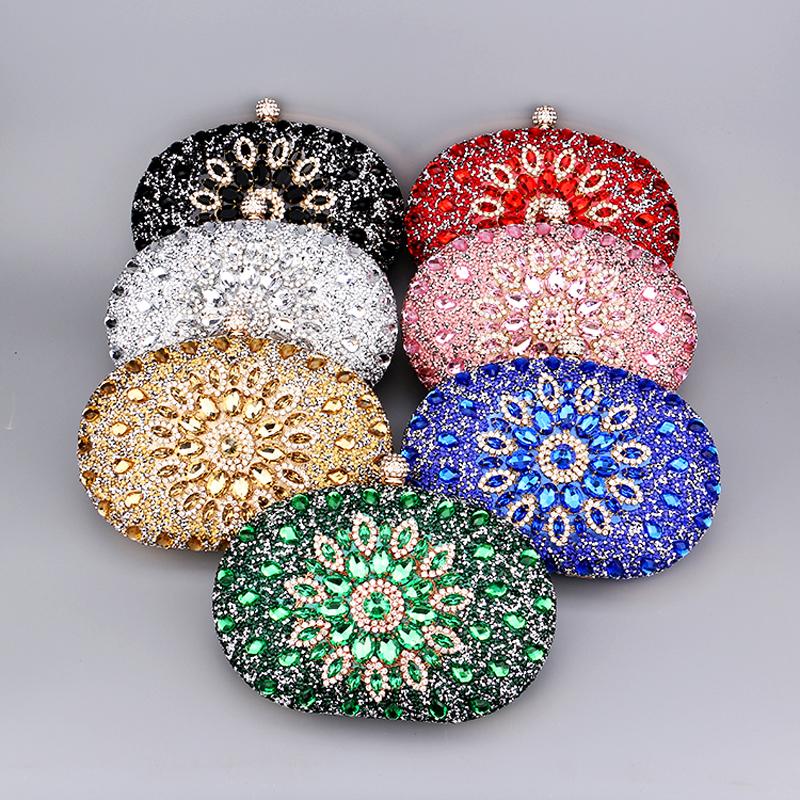 Diamond Women Luxury Clutch Evening Bag Wedding Crystal Ladies Cell Phone Pocket Purse Female Wallet for Party Quality Gift
