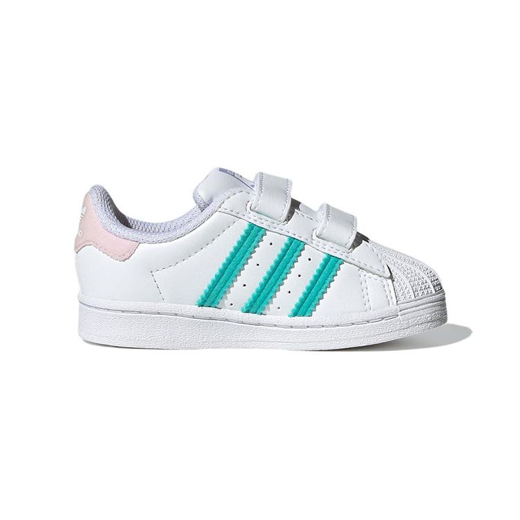 Adidas Originals Superstar Cf Casual Lightweight Durable Low-Top Skate Shoes Baby Sneaker White Yellow Pink GY3364