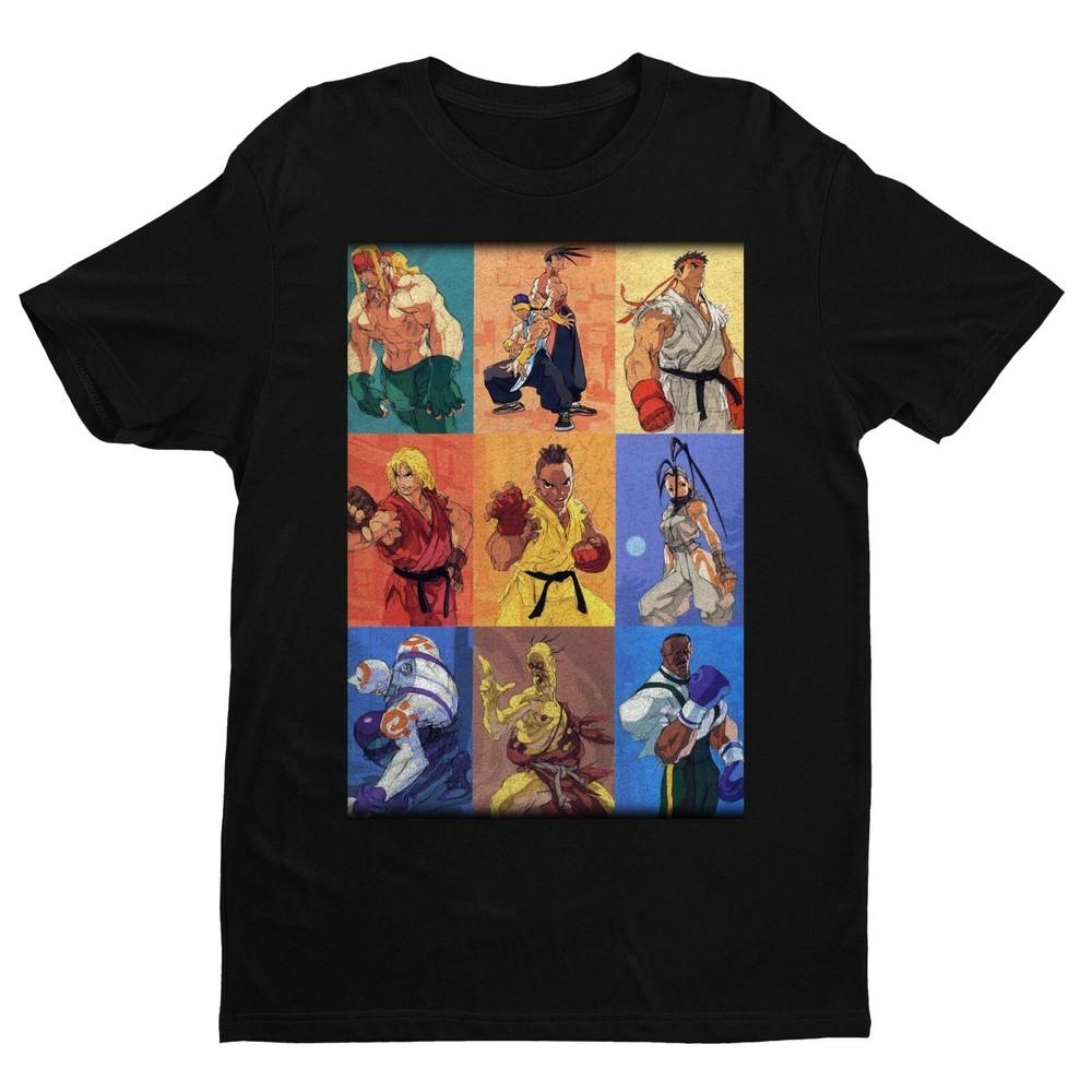 SF III Набросок персонажей Премиум Унисекс Футболка Эксклюзивный Дизайн L