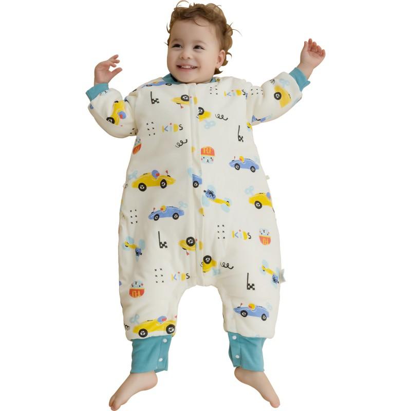 Cotton Sleeping Bag Toddlers 1-3 Years Thickened Winter Wearable Sleep Sack Anti-Kick Blanket Daycare