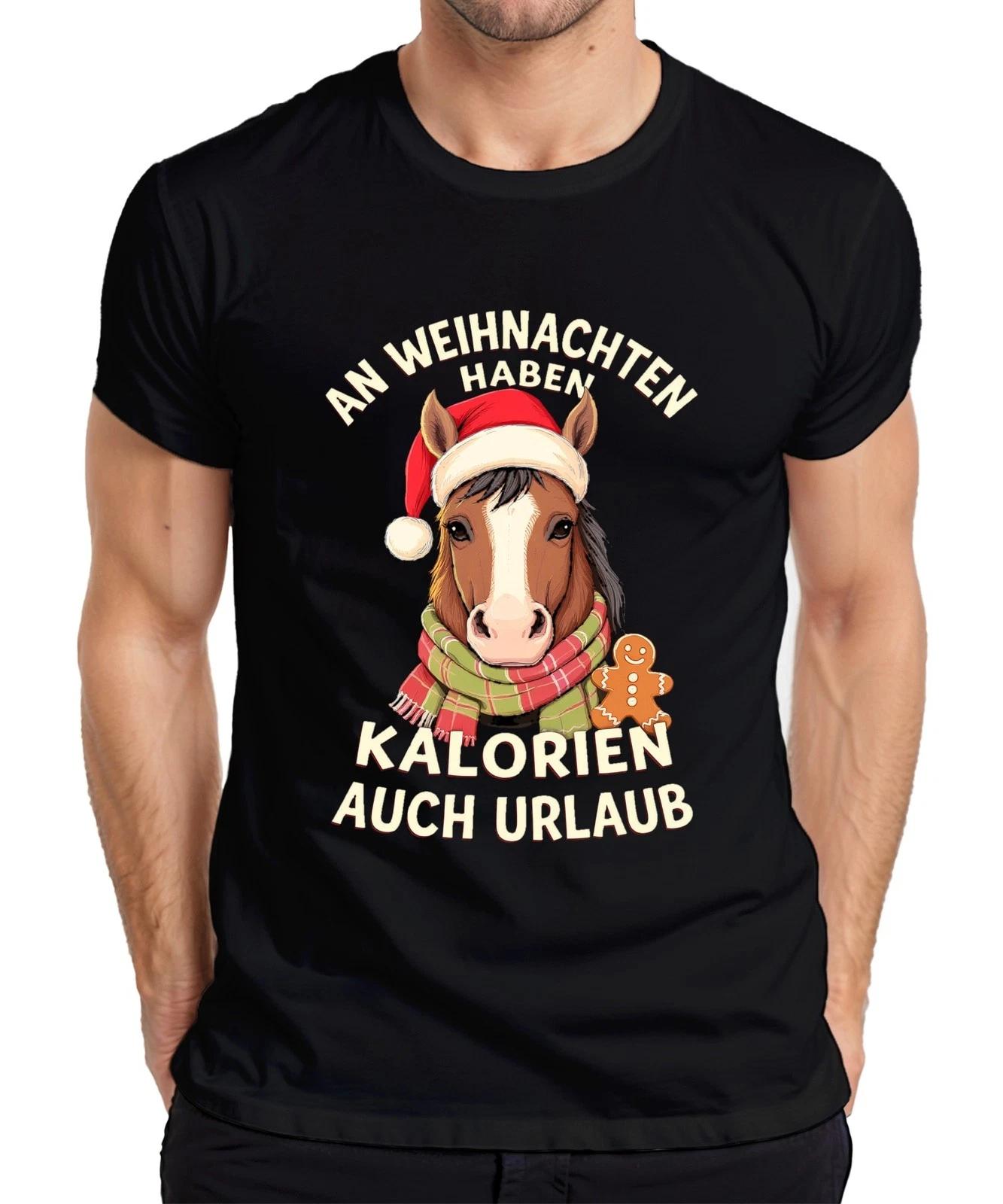Christmas Calories Also Holiday Horse Funny Gift Rider Mens T-Shirt- S