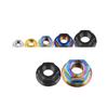 SenyEr Titanium Nuts M5/M6/M8/M10/M12/M14/M16 Flange Nuts Bolt Caps for Motorcycles Bicycles Bikes (Black, M5)