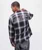 Avirex OMBRE CHECK SHIRT NYC Long Sleeve Ombre Check New York Size Shirt, City, Men's, L, 010, Black, 783-5120007