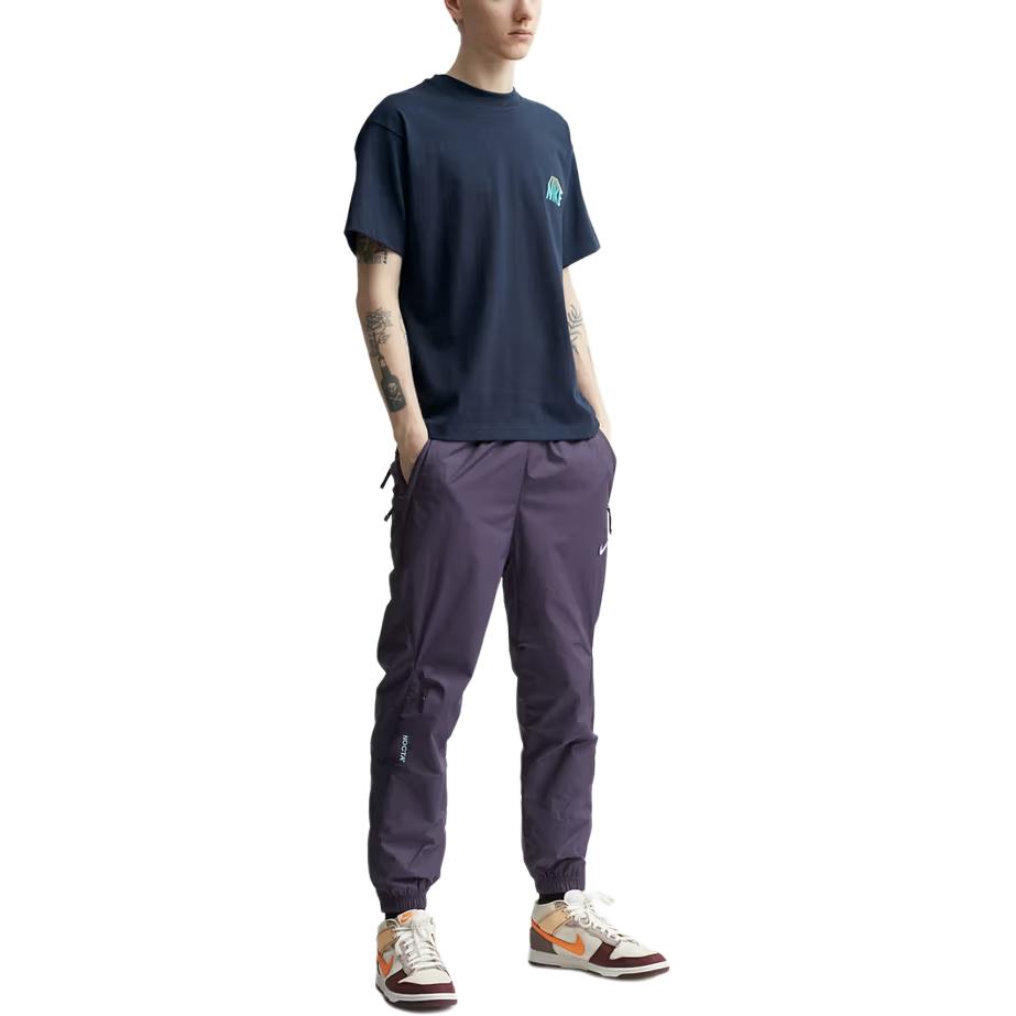 Nike Color Block Fitted Crew Neck Short Sleeve T-Shirt Men Tops Navy-Blue FB2759-451