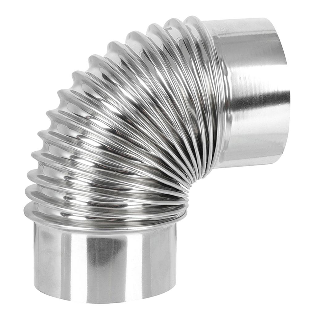 Metal Stove 90 Degree Stainless Steel Chimney Elbow Outdoor Exhaust Flue Pipe Adapter Wood Stove Metal Elbow Chimney