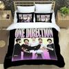 Ensemble de literie Groupe de Rock One Direction Pour Chambre à Coucher Couvre-lit Doux Moderne Housse de Couette Confortable pour Enfants Housse de Couette et Taie d'oreiller