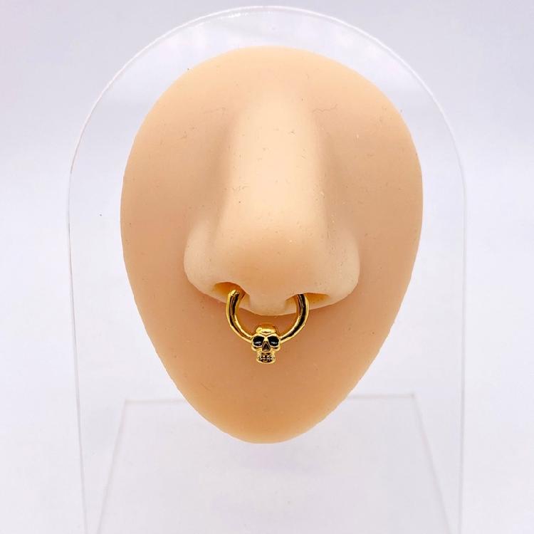 Stylish Skull Nose Studs Elegant Stainless Steel Skull Nose Pin Nose Stud Perfect For Individualized Decoration