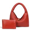 Fashion new small golden ball hand-woven women's bag texture trend niche single shoulder armpit bag large capacity hand bag