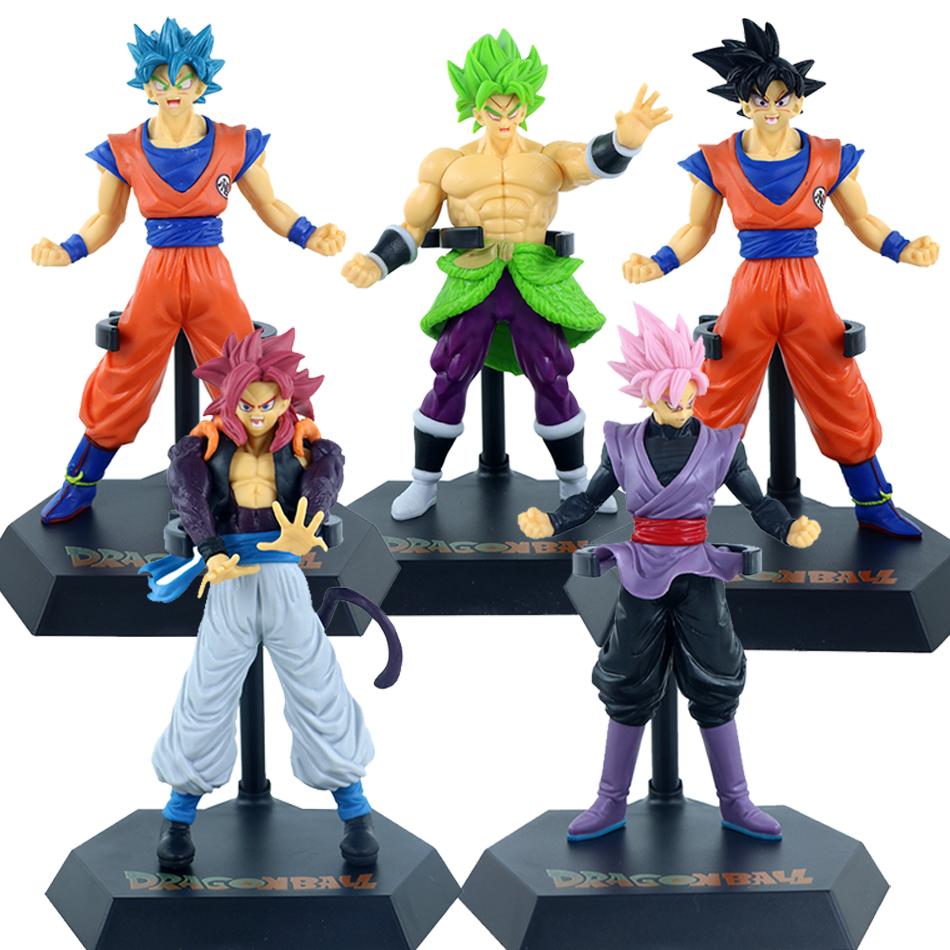 Anime Z Super Saiyan Son Goku Broly Vegeta Anime Action Figurine Model Christmas Gifts Collectible Figurines For Kids