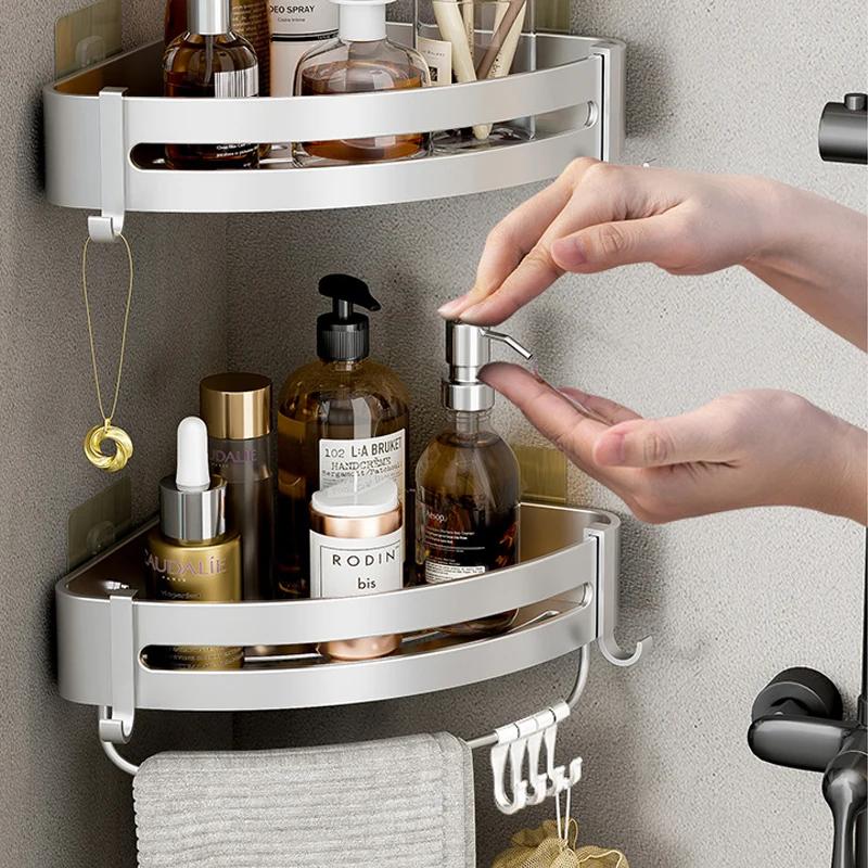 Xiaomi Bathroom Corner Storage Shelve Space Aluminum Toilet Bath Corner Rack Wall Mounted Shower Shelf for Bathroom Accessories450000