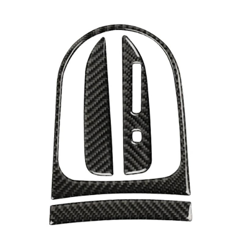 For Ford Mustang 2015-2020 Car Carbon Fiber Look Gear Shift Panel Cover Trim Decals Sticker Auto Interior Stickers Accessories