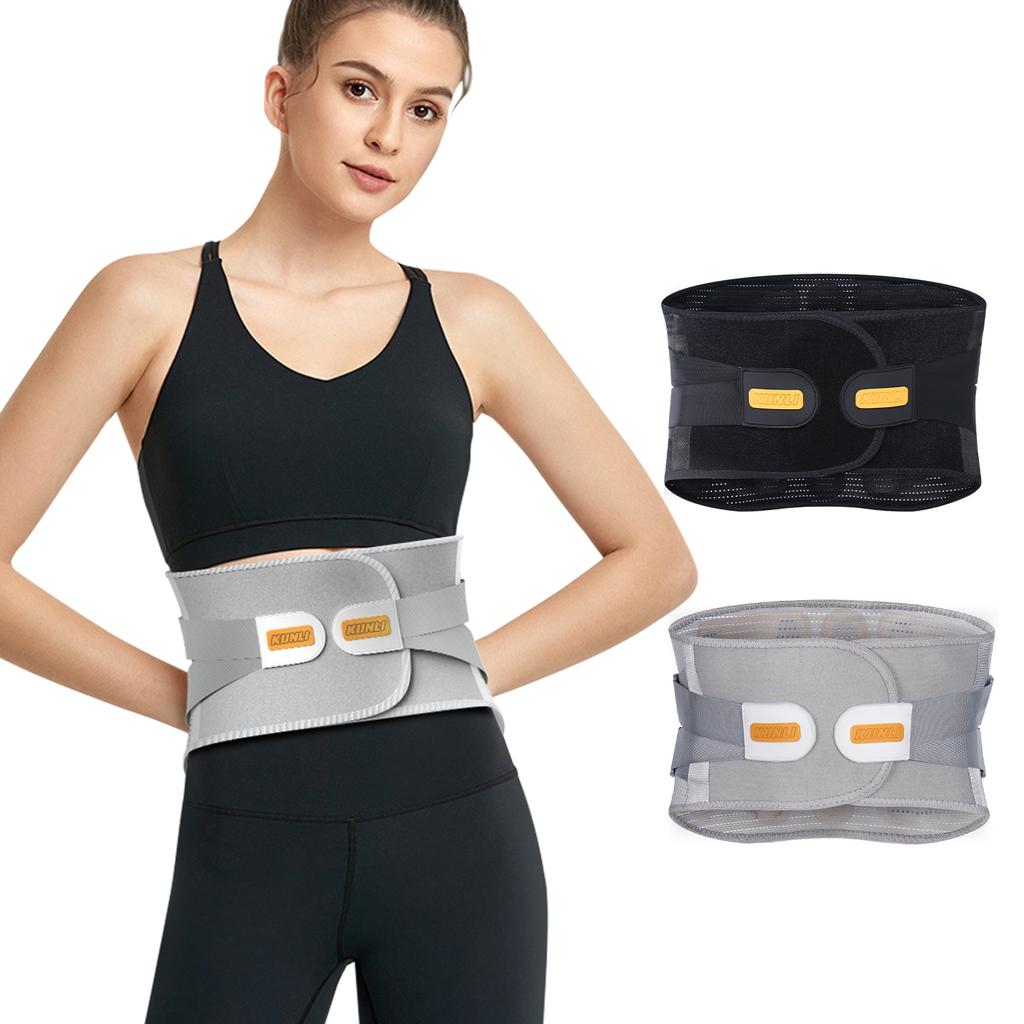 Professional Waist Support Belt with 5 Memory Steel Plates Adjustable Breathable for Work Running Fitness Free 5 Resin Strips