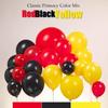 Red black yellow balloon garland kit 124pcs with large lightining Starburst mylar balloons for Carnival Cartoon theme Race Car Party Theme birthday