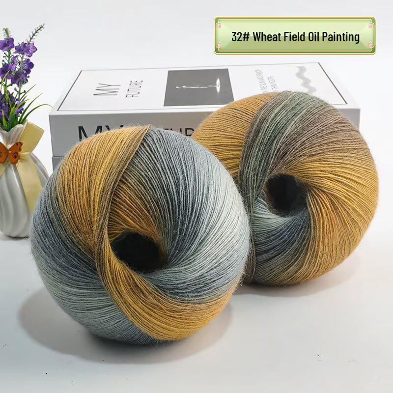 Rainbow Gradient Dyed Yarn 200g - Perfect for DIY Knitting Shawls, Scarves, Sweaters & Coats