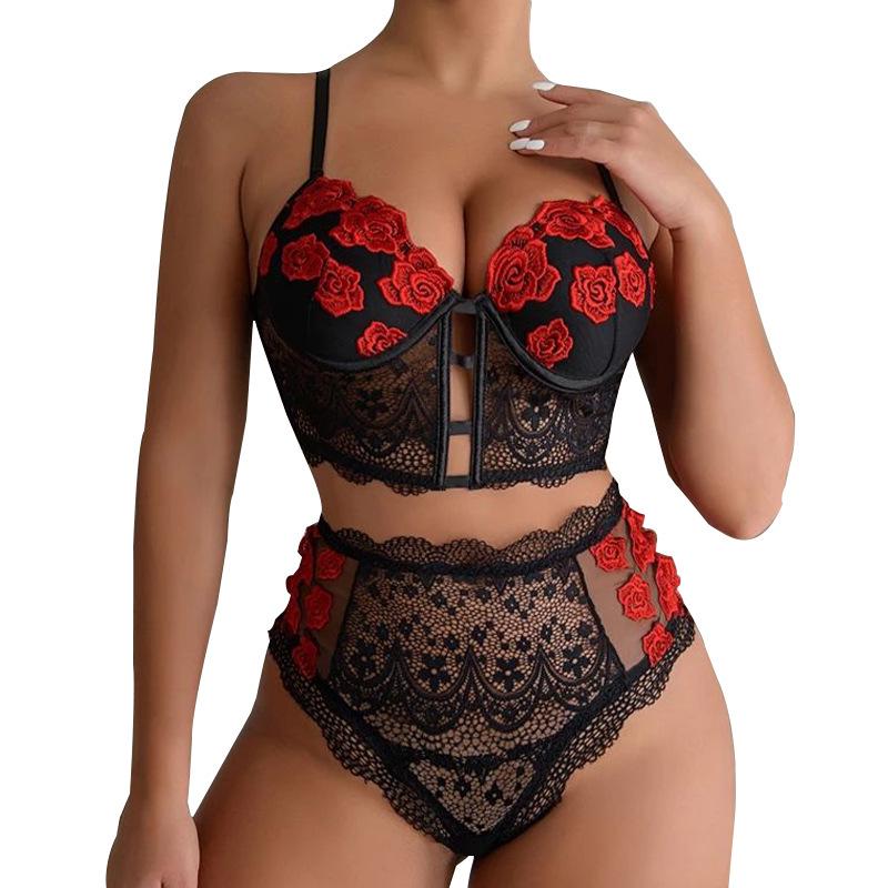 2024 Premium Embroidered Tieup Lacetrim Flirty Womens Set