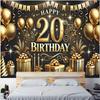 2D-Banner 1 Stück Alles Gute zum 20. Geburtstag Hintergrund Innen- und Außendekoration für Feiertage geeignet für den Garten