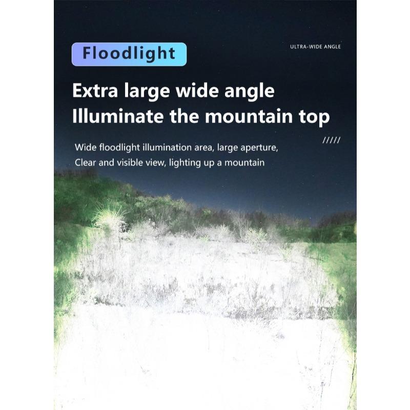 High Power  LED Flashlights Built-in battery USB Rechargeable Strong Hand Light Multifunctional Torch Lamp For Emergency Camping