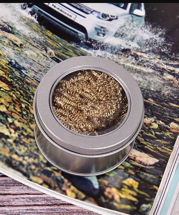 Cleaning Ball Without BOX Desoldering Soldering Iron Mesh Filter Cleaning Nozzle Tip Copper Wire Cleaner Ball Yellow Cleaning To