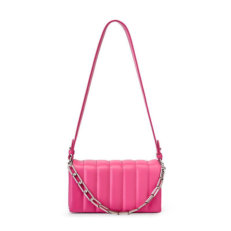 New Leather Small Fragrant Chain Messenger Bag Cowhide High-end Shoulder Underarm Bag Women's Bag
