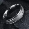 Wide Roman Numeral Men Ring Stainless Steel Simple Smooth Finger Ring Fashion Jewelry