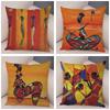 Abstract Painting African Living Pillowcase Woman Home Decor Gallery Exotic Cushion Cover