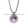 Alien Stage Anime Pendant Necklace with Time Gem on Black Rope Chain