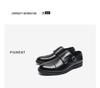 Ανδρικά Δερμάτινα Μοναχικά Παπούτσια Slip-On με Διπλή Αγκράφα - Μυτερή Μύτη, Επίσημα & Casual, Άνοιξη/Φθινόπωρο.