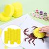 50 Pack Painting Sponge Pottery Sponges 2.9 Inch Round Sponge Clay Sponges for Pottery Yellow Artist Sponges for Face Painting Pottery Ceramics Art