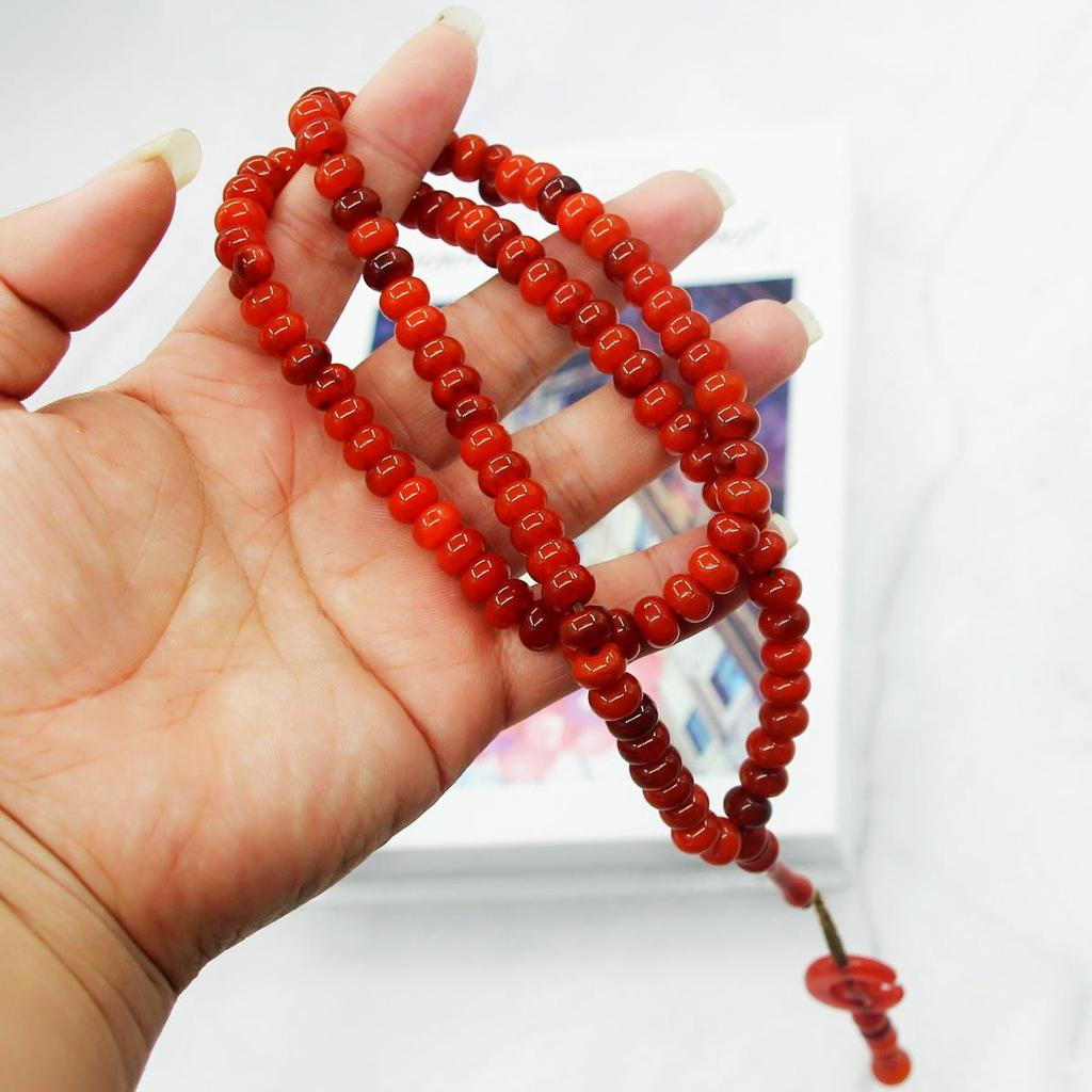 Middle East Saudi Star & Moon Prayer Beads - 99-Bead Car Hanging & Handheld Bracelet.
