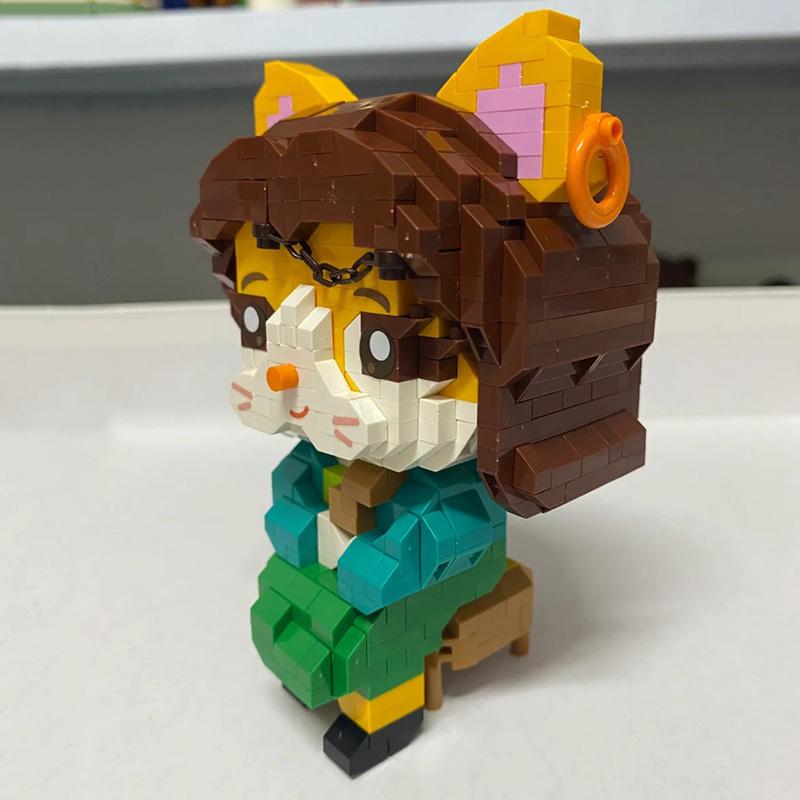 LOZ 8904 Animal World Mona Lisa Cat Sit Lady Pet Doll Chair 3D Model Mini Diamond Blocks Bricks Building Toy for Children No Box