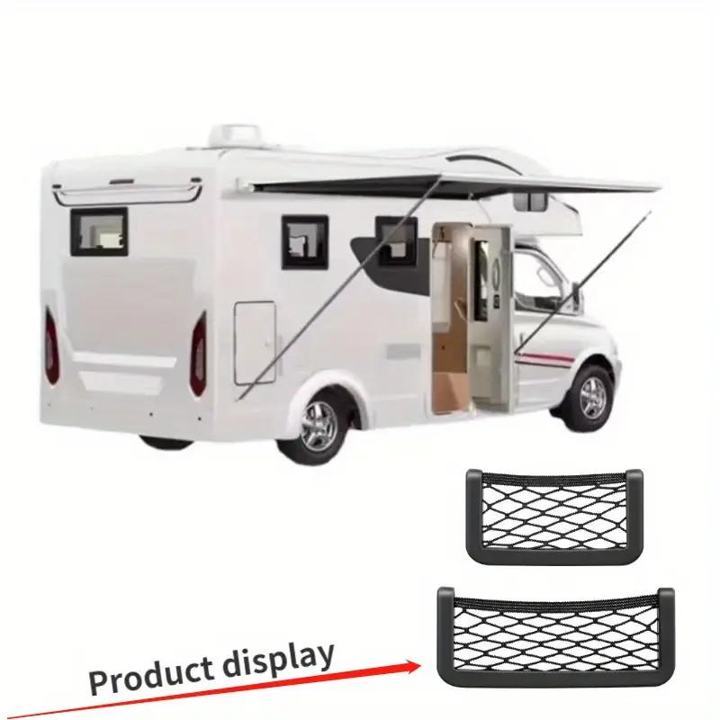 Multifunctional Wall-mounted Mobile Phone Storage Net Pocket Car Sundries Storage Bag Creative Car Net Pocket Storage Box Car Interior Supplies