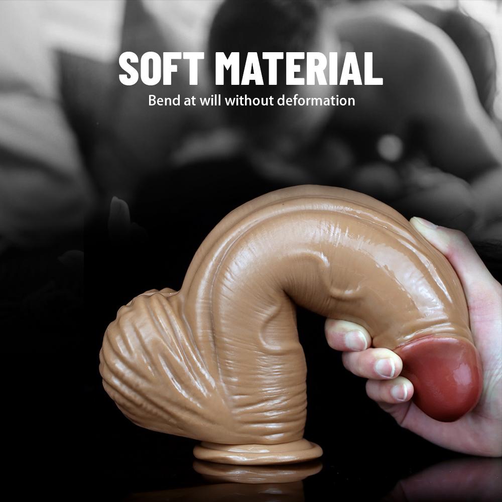 Spuer Bigger Realistic Dildos Penis with Suction Cup Adult Sexy Toys for Woman Men Vagina Anal Massage Stimulator