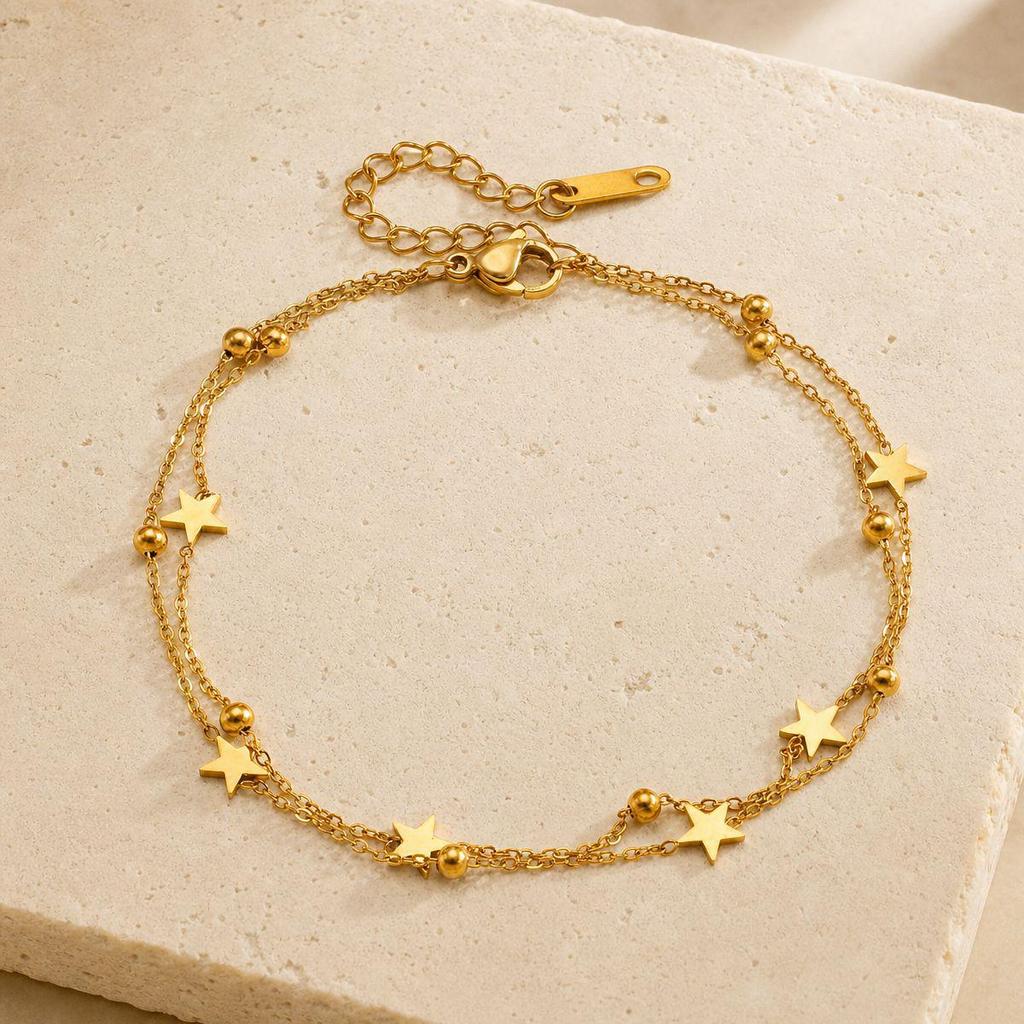 Stylish Titanium Steel Heart Anklet for Women – Durable, Versatile Beach Foot Chain