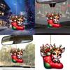 Themed Christmas Reindeer Socks Pattern Acrylic Pendant For Holiday Decoration