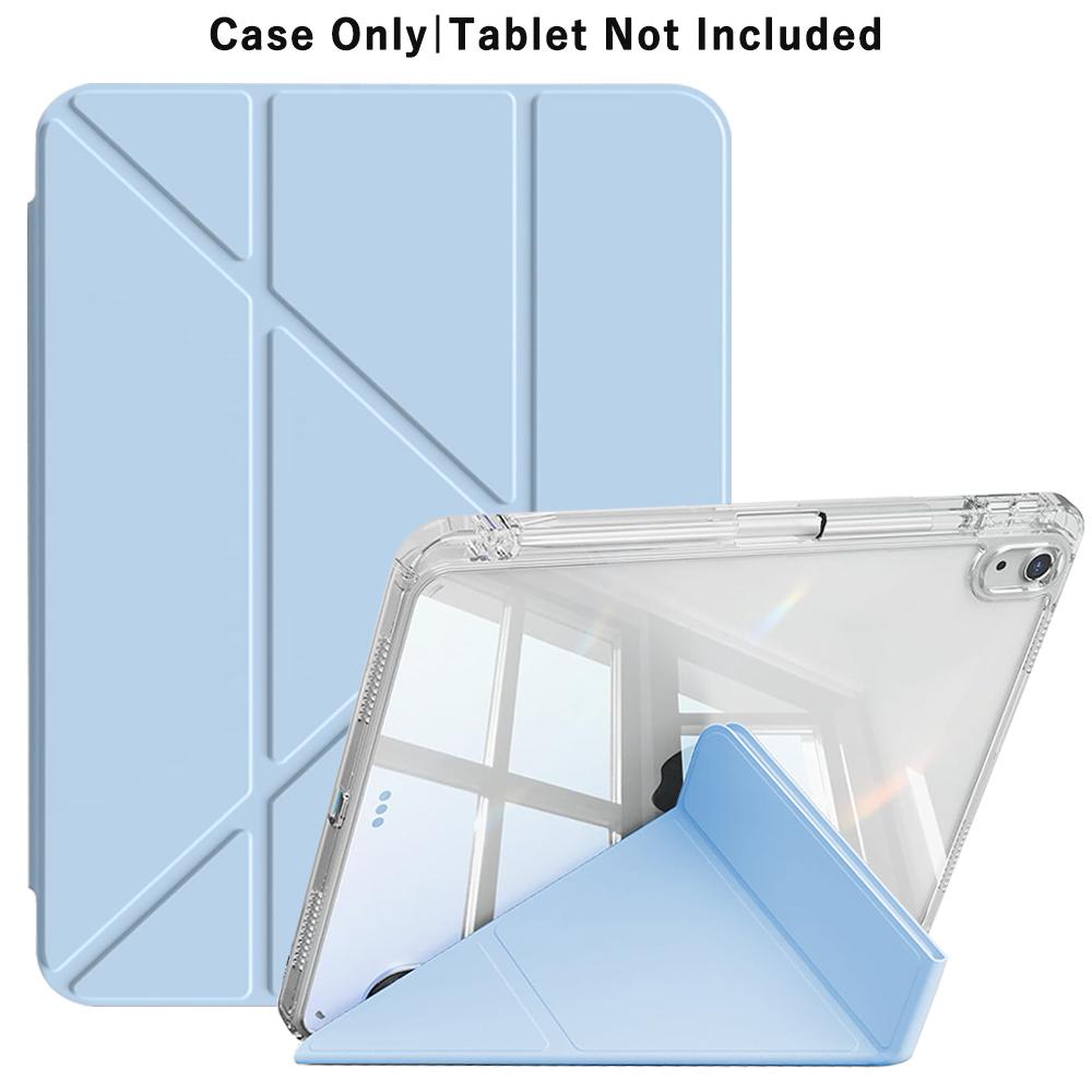 Housse Transparente à Rabat Pliable 3+Y Pour iPad 10ème 11ème Génération 7/8/9 10.2'' Étui de Démarrage Pour Air 4 5 6 7 11 Pour Air 2 9.7 Pro 11 Mini 6 7 iPad 11th A16 2025