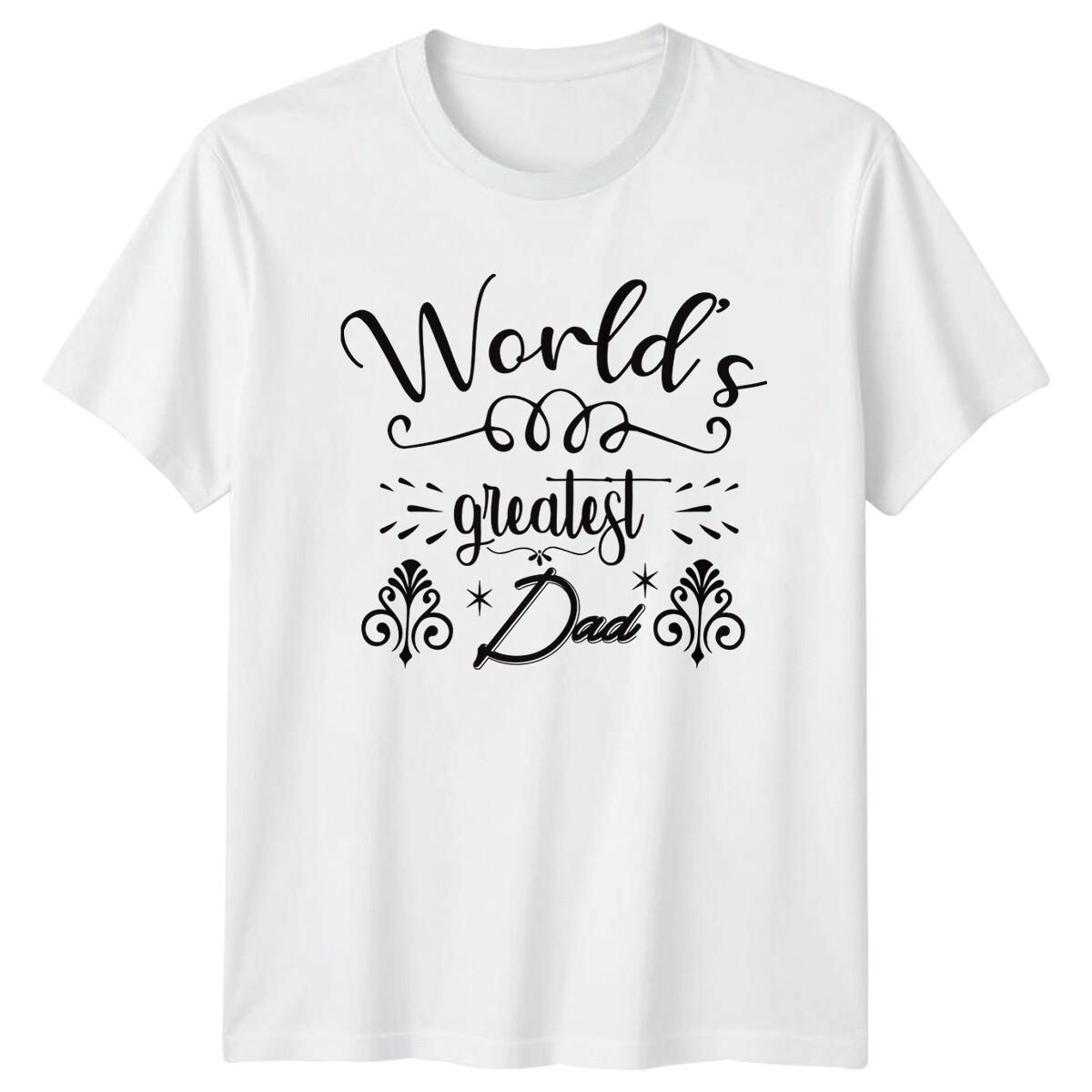World s Greatest Dad T-Shirt, Fathers Day Gift, Dad T-Shirt L