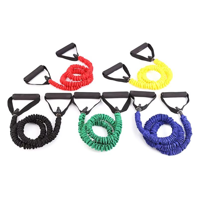 Tension Rope Anti-breaking Cloth Cover Tension Device Resistance Belt Elastic Rope Yoga Tension Tube Yoga Fitness жёлтый