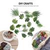 20 Pcs Simulated Succulents Fresh Style Design Plants Decorative Artificial Potted Fake DIY Simulation Mini Decorations Pe